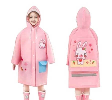Children's One-Piece Raincoat 100% EVA Fabric Ideal for Travel and Outdoor Activities