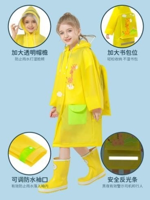 Children's One-Piece Raincoat 100% EVA Fabric Ideal for Travel and Outdoor Activities