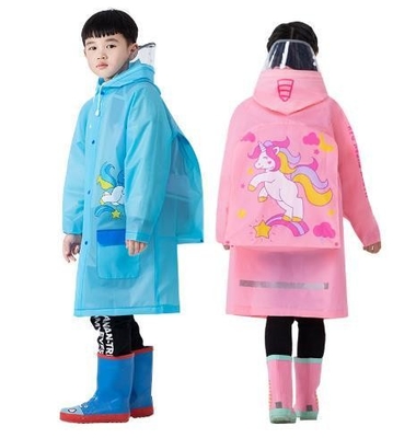 Children's One-Piece Raincoat 100% EVA Fabric Ideal for Travel and Outdoor Activities