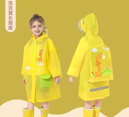 Children's One-Piece Raincoat 100% EVA Fabric Ideal for Travel and Outdoor Activities