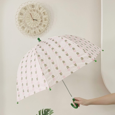Classic Children's Long Umbrella Perfect for Girls' School and Daily Necessities Pink