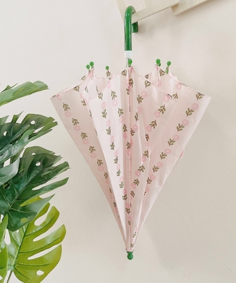 Classic Children's Long Umbrella Perfect for Girls' School and Daily Necessities Pink