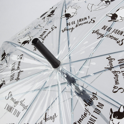 Cartoon Dog Umbrella for Daily Needs Pongee Panel Material and Rubber Coating Handle