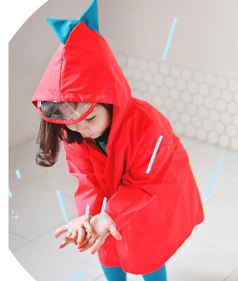 Transparent Long Raincoat for Little Dinosaur Children in Kindergarten and Grade 1-3