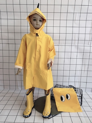 Transparent Long Raincoat for Little Dinosaur Children in Kindergarten and Grade 1-3