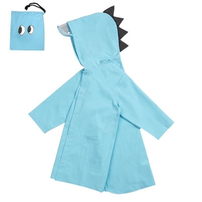 Transparent Long Raincoat for Little Dinosaur Children in Kindergarten and Grade 1-3