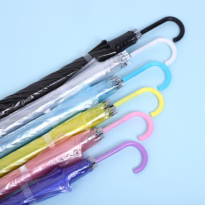 Plastic Creative Small Fresh Long Handle Transparent Umbrella with Auto Open Function