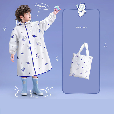 Waterproof and Windproof Children's Raincoat for Daily Needs in Polyester Taffeta