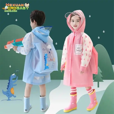 Travel-Ready Polyester Kids Raincoat Poncho for Lightweight and Breathable Protection