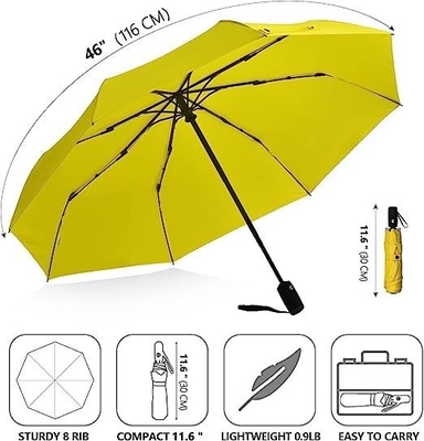 Fashion 3 Folding 12K Automatic Open Customized Logo Waterproof Umbrella for Rain