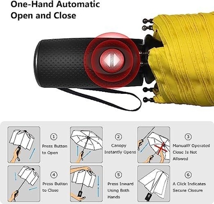 Fashion 3 Folding 12K Automatic Open Customized Logo Waterproof Umbrella for Rain
