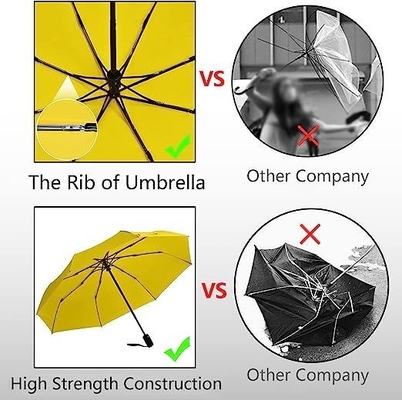 Fashion 3 Folding 12K Automatic Open Customized Logo Waterproof Umbrella for Rain