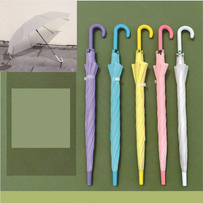 Plastic Shaft Transparent Advertising Umbrella with All in 1 Function and Printing