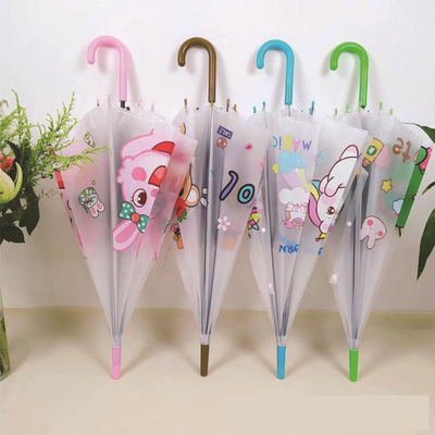 Plastic Shaft Transparent Advertising Umbrella with All in 1 Function and Printing