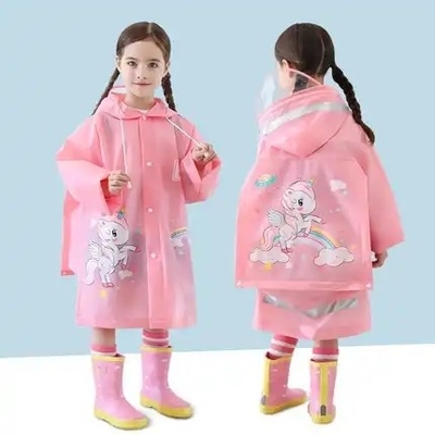 Protect Your Little Ones from Rain Reusable Rain Ponchos with Hood and Sleeves