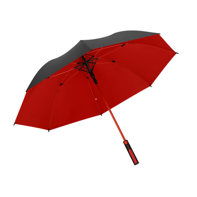 Business Must-Have Double Large Golf Umbrella with Clear Vinyl Cover and Long Handle