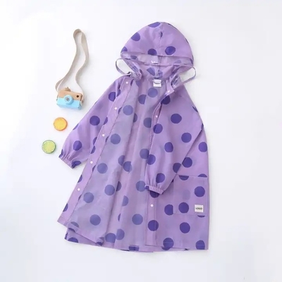 Cartoon Girl's Raincoat Single-person Rainwear Poncho Style for Kids 100% EVA Fabric