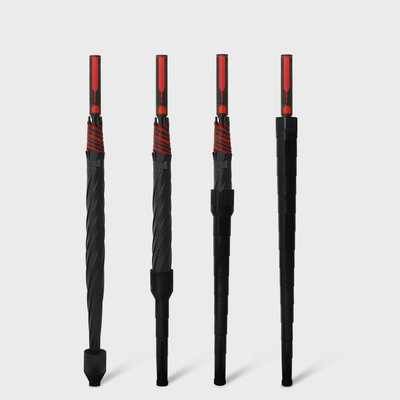 Business Must-Have Double Large Golf Umbrella with Clear Vinyl Cover and Long Handle