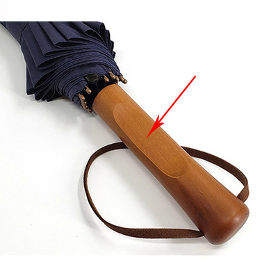 Special Handle Wood 16 Bone Golf Long Handle Umbrella for Men's Business Advertising Gift Set