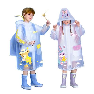 Non-Disposable EVA Baby and Student Raincoat Children's Poncho for School Students