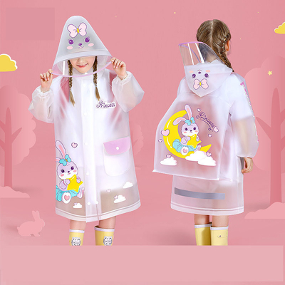 Non-Disposable EVA Baby and Student Raincoat Children's Poncho for School Students