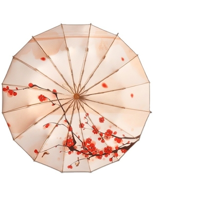 190T Pongee Three Fold Manual Sun Umbrella for UV Protection and Printing Advertising Logo