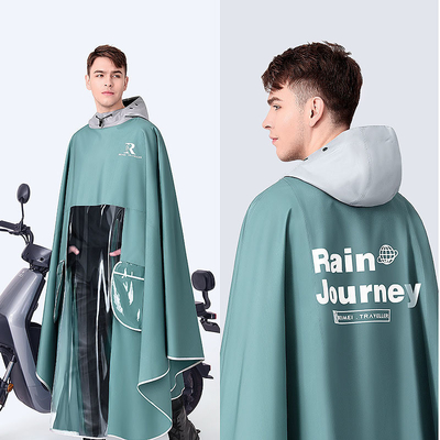 Conventional Size Rain Poncho for Electric Battery Cars 100% Polyester Pongee Fabric