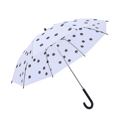 Transparent Frosted Eight-Bone Umbrella Long Handle Straight Automatic Design for Kids