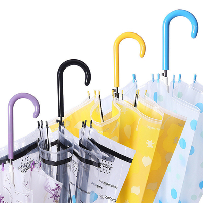 Transparent Frosted Eight-Bone Umbrella Long Handle Straight Automatic Design for Kids