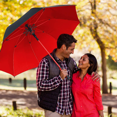 Fiberglass Frame 60-inch All-Fiber Windproof Double-Layer Golf Umbrella for Adults
