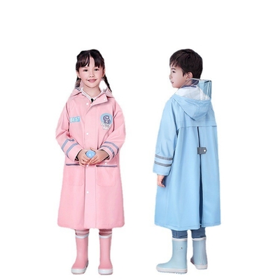 Outdoor Hiking Rain Gear Kids' Polyester Cartoon One-Piece Raincoat with Custom Logo
