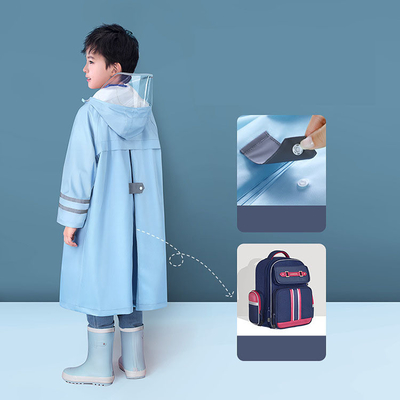 Outdoor Hiking Rain Gear Kids' Polyester Cartoon One-Piece Raincoat with Custom Logo
