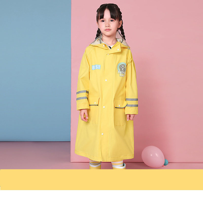 Outdoor Hiking Rain Gear Kids' Polyester Cartoon One-Piece Raincoat with Custom Logo