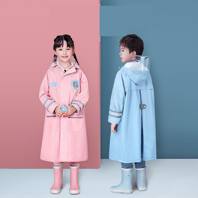 Outdoor Hiking Rain Gear Kids' Polyester Cartoon One-Piece Raincoat with Custom Logo