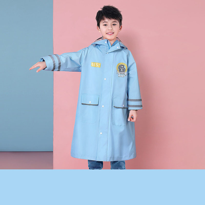 Outdoor Hiking Rain Gear Kids' Polyester Cartoon One-Piece Raincoat with Custom Logo