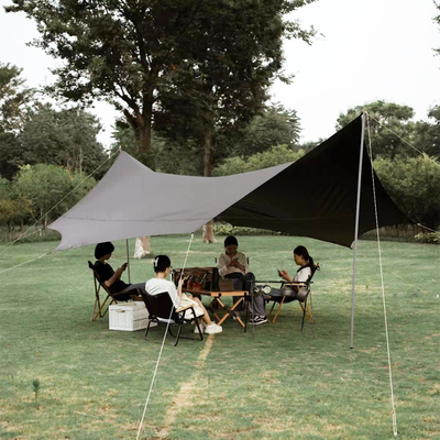 Aluminum Frame Camping Tarp Tent UPF 50 Canopy Sun Shelter Portable Large Picnic Beach