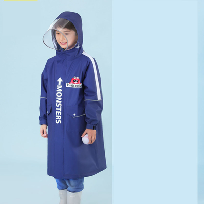 2023 Children's Raincoats Boys' Primary School Waterproof Clothing with Bag and Poncho