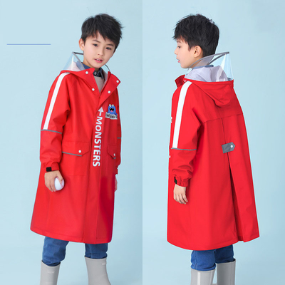 2023 Children's Raincoats Boys' Primary School Waterproof Clothing with Bag and Poncho