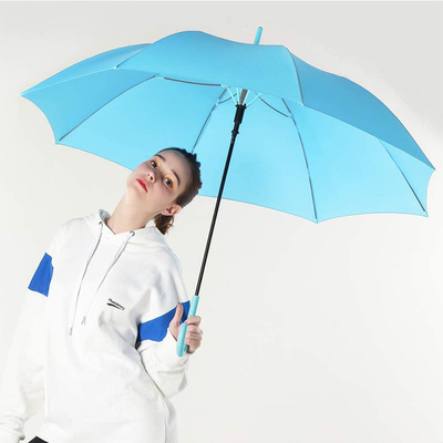 Full Fiber Customized Integrated Bending Handle Golf Umbrella Automatic Open Advertising