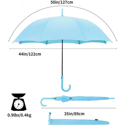 Full Fiber Customized Integrated Bending Handle Golf Umbrella Automatic Open Advertising
