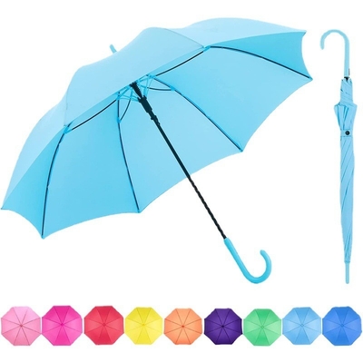 Full Fiber Customized Integrated Bending Handle Golf Umbrella Automatic Open Advertising