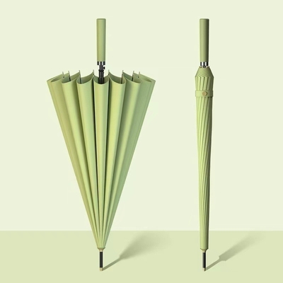 190T Nylon Fabric 16k Straight Umbrella Automatic Long Handle Ideal for Men and Women