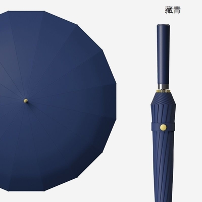 190T Nylon Fabric 16k Straight Umbrella Automatic Long Handle Ideal for Men and Women