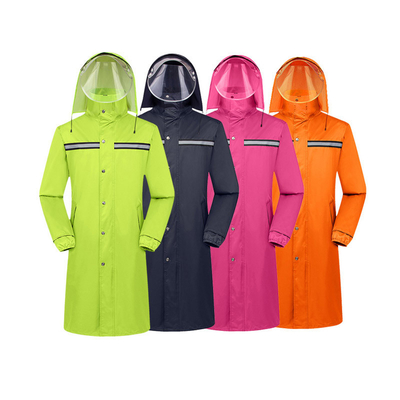 Men and Women Labor Protection Oxford Cloth Long Reflective Raincoat with Custom Logo