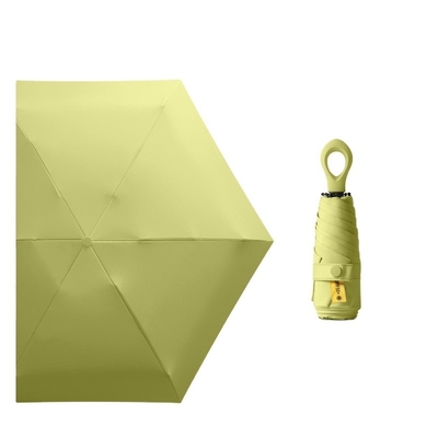 6 Fold Capsule Sun Umbrella Mini Compact Portable UV Protection Female Folding Umbrella