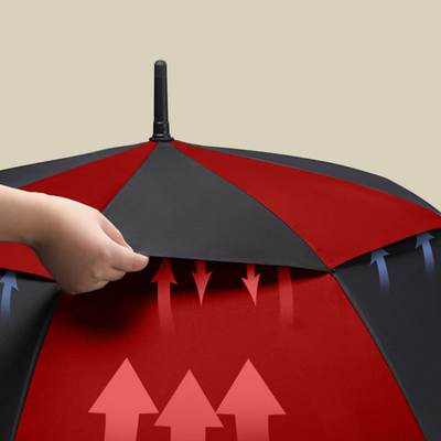 Customized Logo 8-Bone Automatic Double-Layer Golf Men's Umbrella for Stormy Days