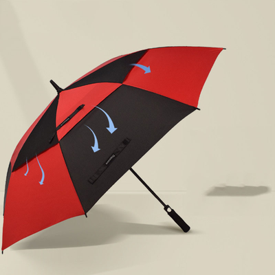Customized Logo 8-Bone Automatic Double-Layer Golf Men's Umbrella for Stormy Days