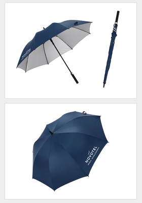 Custom Gift Straight Silver Glue Umbrella with Semi-automatic Open and Open Diameter 90cm