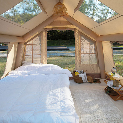 Large Canvas Glamping Cabin Tent Awnings and Suit Included for Spacious Outdoor Living