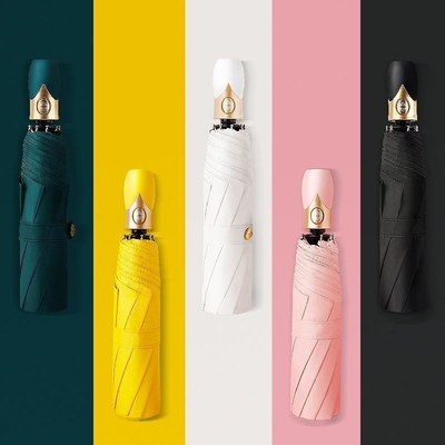 97cm Open Diameter Fully-automatic Folding Umbrella for Sunshine and Rain Protection
